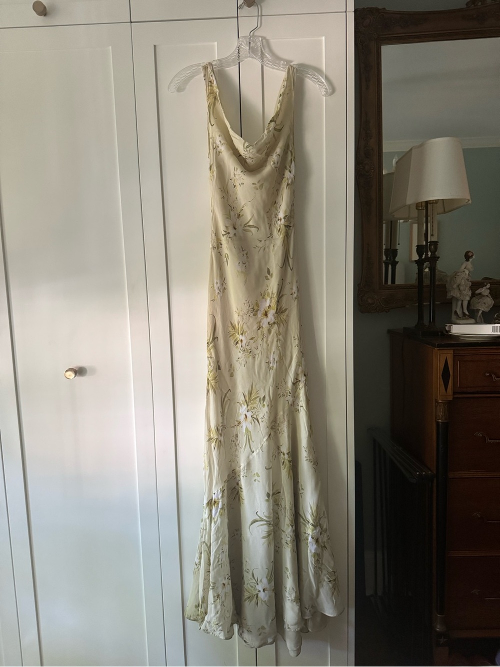 Rumored Cream Floral Cowl Maxi Dress